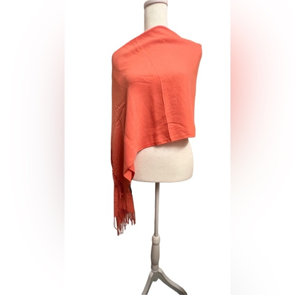 Pashmina Shawl, Coral - Picture 1 of 10